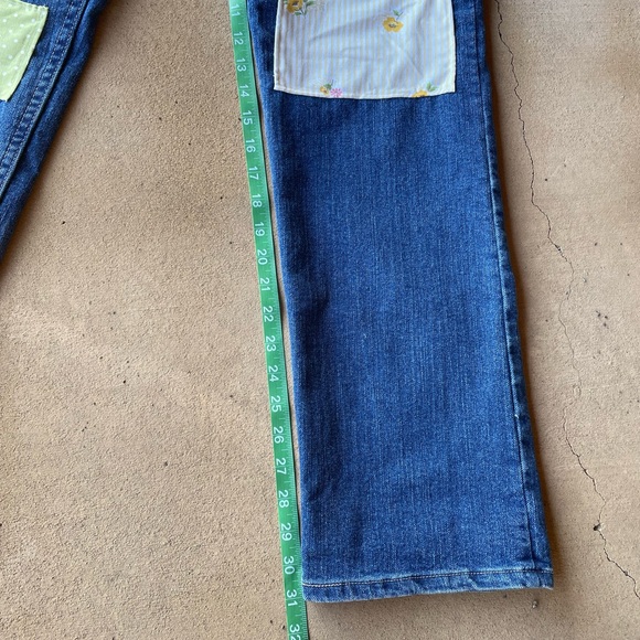 patchwork high rise upcycled jeans - Picture 6 of 16
